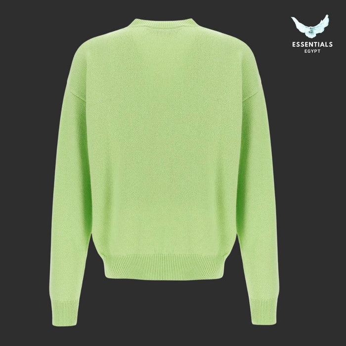 Palm Angels Douby Intarsia-Knit Jumper in green with bold graphic knit