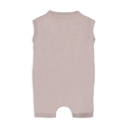 Paris Embroidered Baby Knit Romper (Organic Cotton) - Back