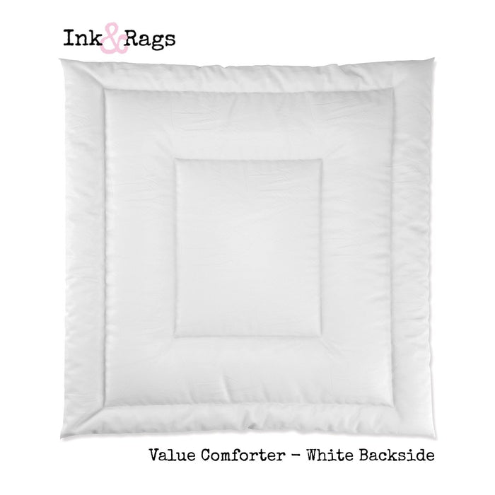 Pastel Flower and Skull Striped CREAM Bedding Collection