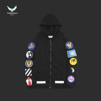 Off-White Patch Zip Hoodie