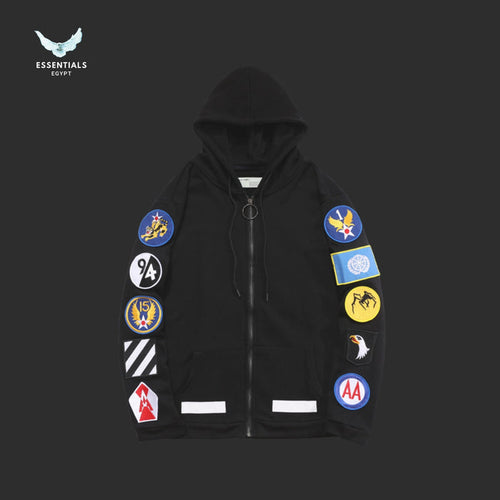 Off-White Patch Zip Hoodie