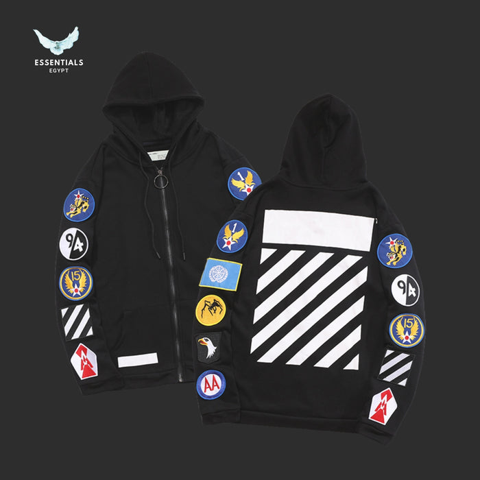 Off-White Patch Zip Hoodie