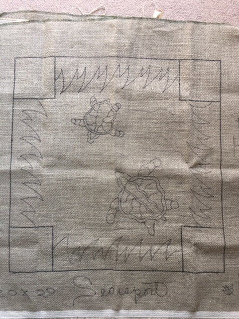 Pattern with UNCUT Wool Kits for stools