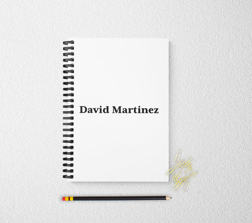 Personalized notebook journal blank page