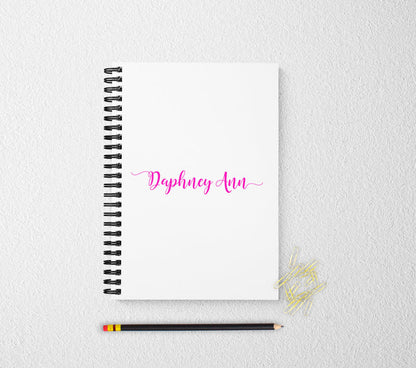 Personalized notebook journal for women