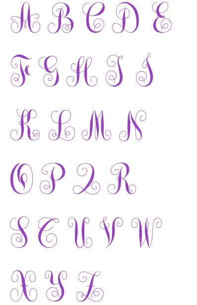 Mongram letters for notepad.