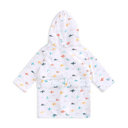 Planes Baby Bathrobe Back (Organic Jersey)