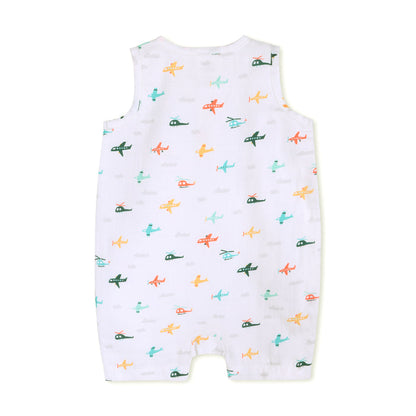Planes Baby Romper Back (Organic Muslin)