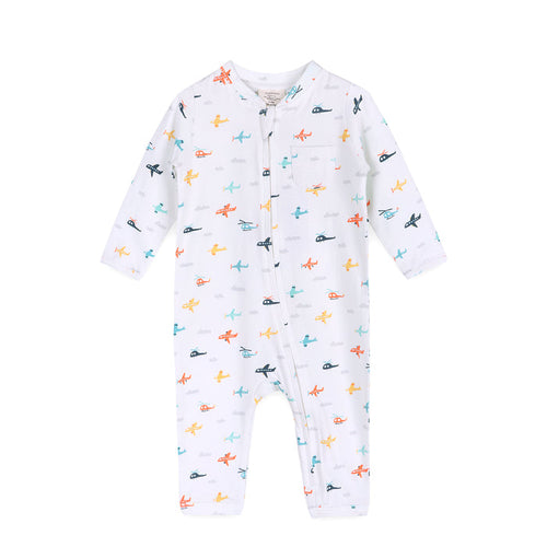 Planes Baby Zipper Jumpsuit (Organic Jersey)