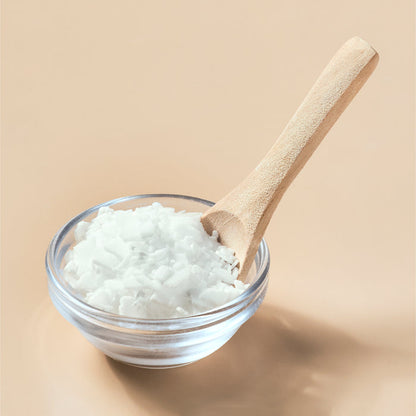 Potassium Hydroxide Flakes - close-up