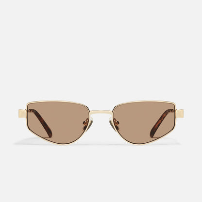 QUAY - HIT SINGLE Sunglasses - gold/tan