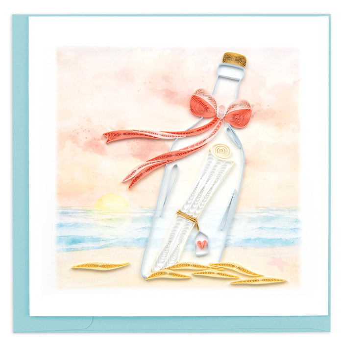 Quilling Card - Message in a Bottle