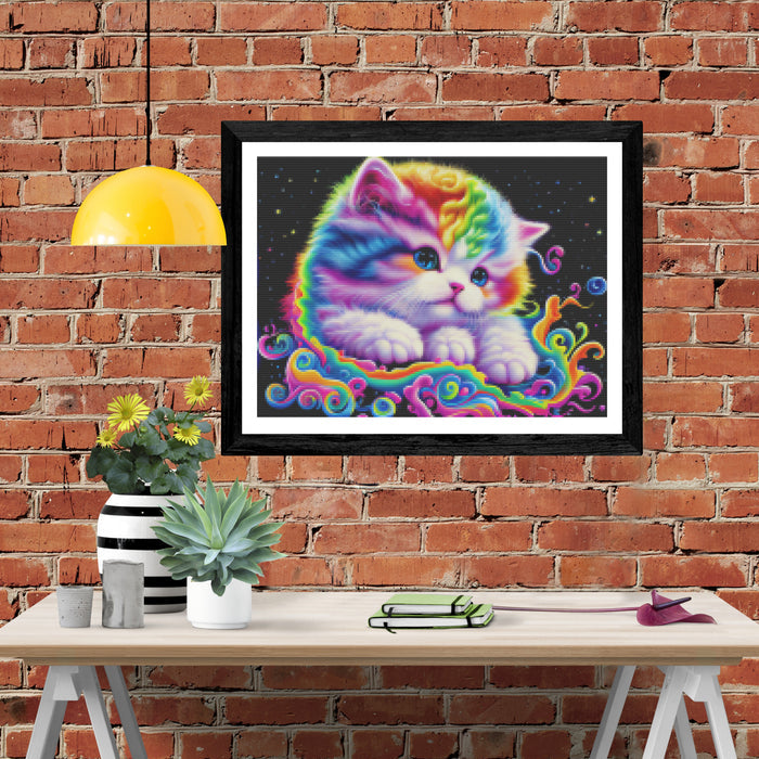 Rainbow Kitten In The Clouds