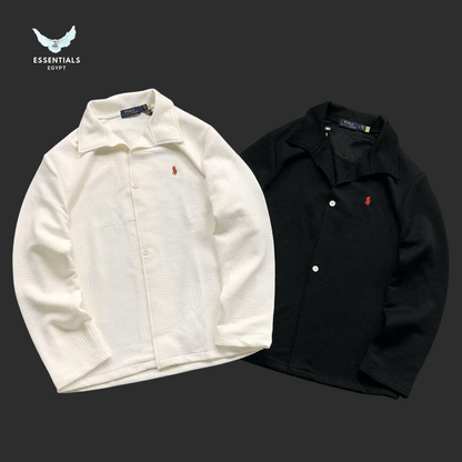 Ralph Lauren Button - Up Shirt – Cotton Knit - ESSENTIALS EGYPT