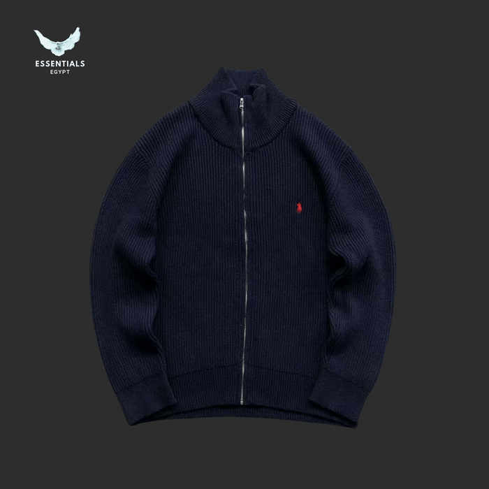 Ralph Lauren Cable Knit Sweatshirt – Cream & Grey - ESSENTIALS EGYPT