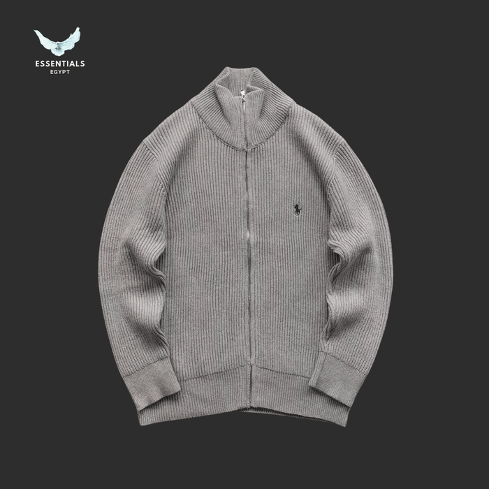 Ralph Lauren Cable Knit Sweatshirt – Cream & Grey - ESSENTIALS EGYPT