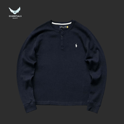 Ralph Lauren Henley Long Sleeve – Three - Button Cotton - ESSENTIALS EGYPT