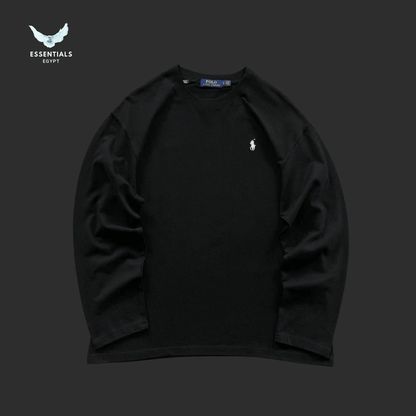 Ralph Lauren Long Sleeve Tee – Classic Black & White - ESSENTIALS EGYPT