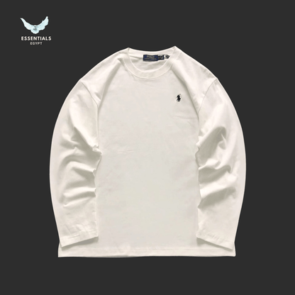 Ralph Lauren Long Sleeve Tee – Classic Black & White - ESSENTIALS EGYPT