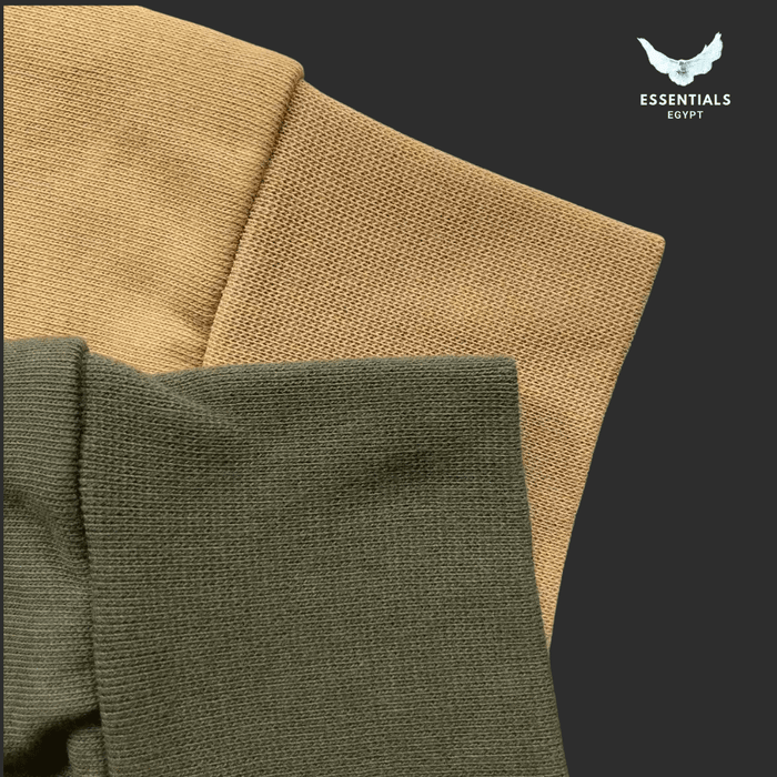 Ralph Lauren Polo Collar Sweatshirt – Olive & Beige - ESSENTIALS EGYPT