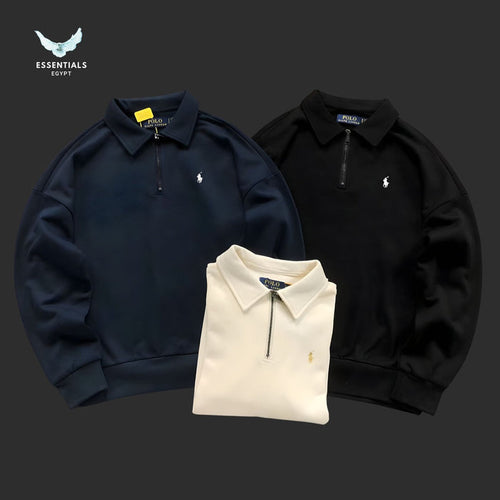 Ralph Lauren Quarter - Zip Sweatshirt – Pony Logo - ESSENTIALS EGYPT