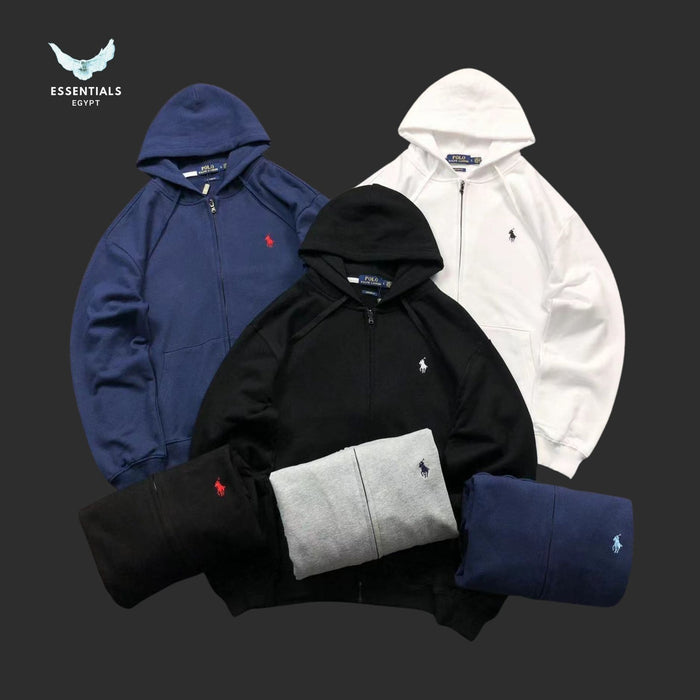 Ralph Lauren Zip Hoodie – Multi - Color Drop - ESSENTIALS EGYPT