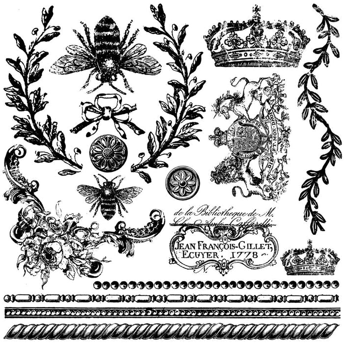 RETIRED Queen Bee IOD Décor Stamp