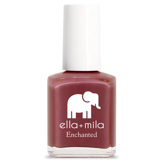 Rise of Petals dark berry burgundy nail polish bottle – ella+mila Enchanted