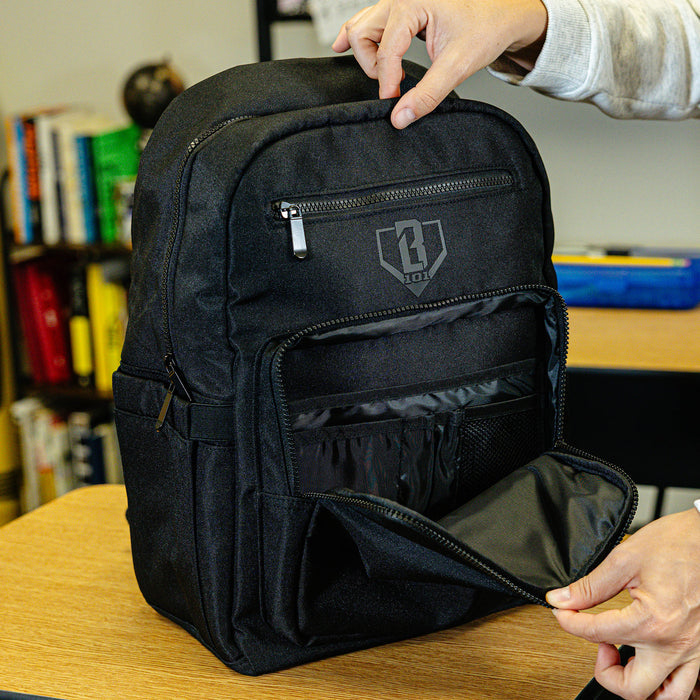 Black Rotation backpack — back view