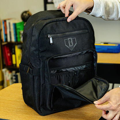 Black Rotation backpack — back view