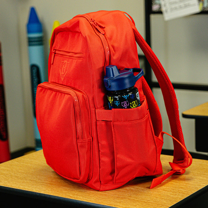 Red Rotation backpack — back view