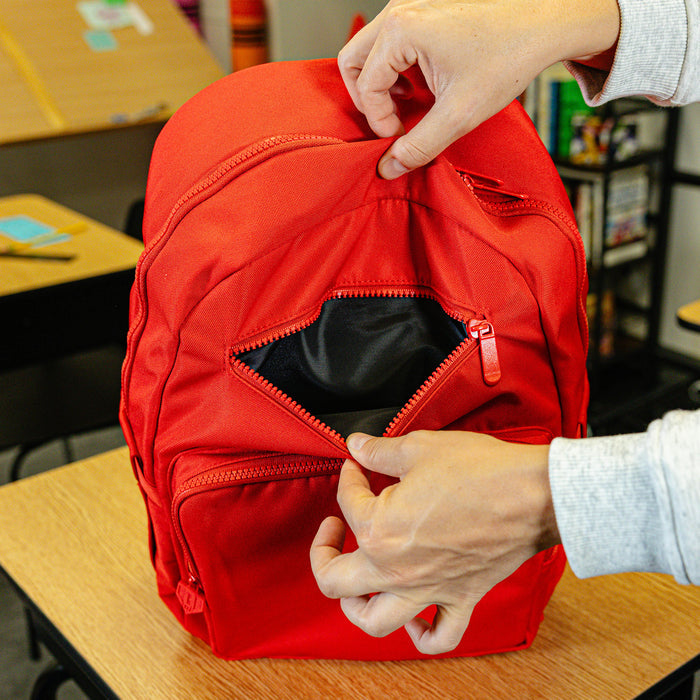 Red Rotation backpack — back view