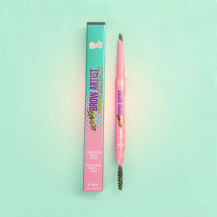 Rude Ultimate Brow Artist Push-Up Slanted Eyebrow Pencil 0.0049oz/ 0.14g (Black Brown)