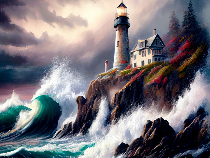 Rugged Coastline Lighthouse