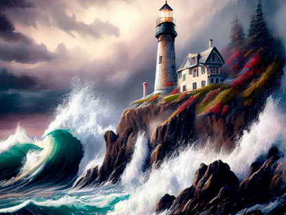 Rugged Coastline Lighthouse