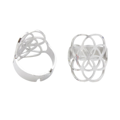 Sacred Geo Ring - Seed of Life Silver