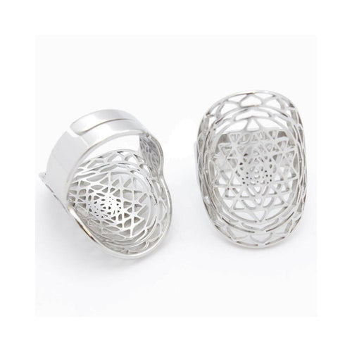 Sacred Geo Ring - Sri Yantra Silver