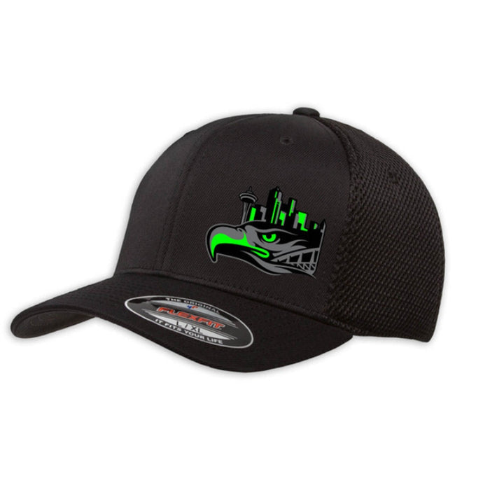 SafetyShirtz Seattle Flex-Fit Graphic Cap Hats & Caps SafetyShirtz Green/Black L/XL Reg