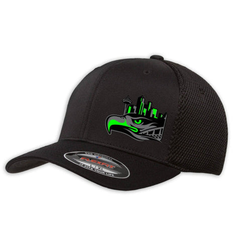 SafetyShirtz Seattle Flex-Fit Graphic Cap Hats & Caps SafetyShirtz Green/Black L/XL Reg