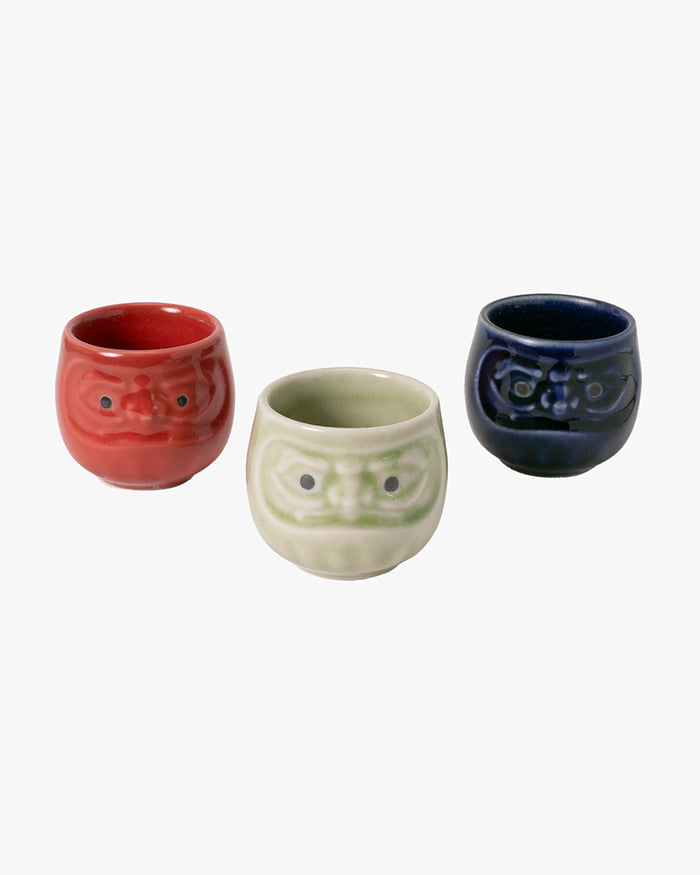 Sake Cup, Ichiyama, Daruma Blue
