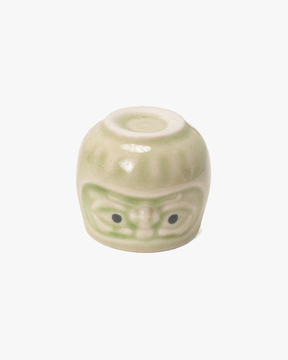 Sake Cup, Ichiyama, Daruma Hiwa Green