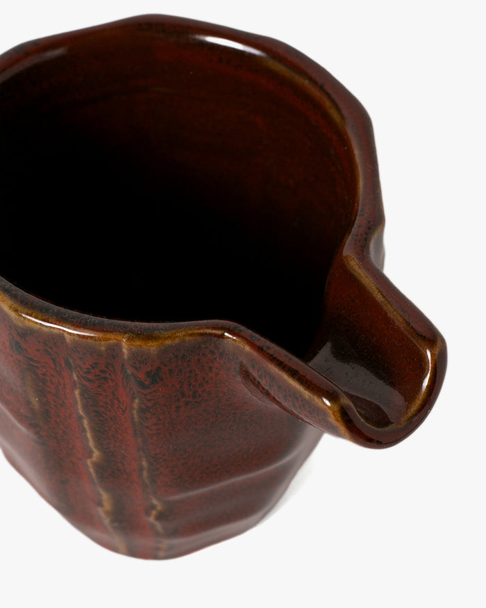 Sake Pitcher, Ichiyama, Multi Faceted, Aka Kabe