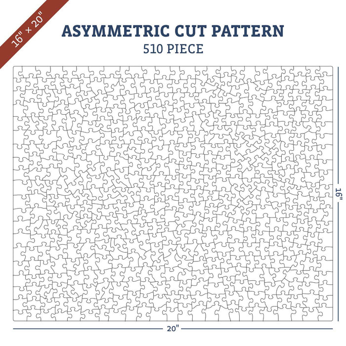 Classic Wooden Puzzles / 510pc - 16"x20" / Asymmetric