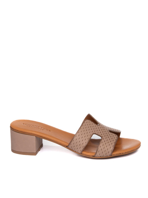 VINCENT VEGA Sandalo pelle taupe P406 HDS VIT-TAUPE