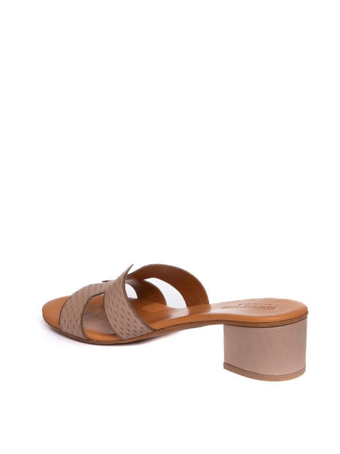 VINCENT VEGA Sandalo pelle taupe P406 HDS VIT-TAUPE