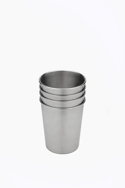 Set of 4 Stainless Steel Toddler Cups