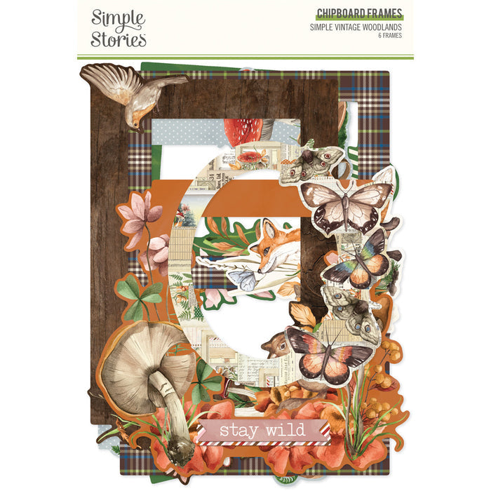 Simple Stories - Chipboard Frames - Simple Vintage Woodlands. 6 Chipboard Frames. Available at Embellish Away located in Bowmanville Ontario Canada.