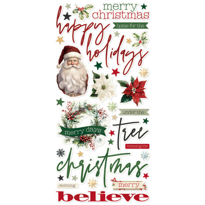 Simple Stories - Foam Stickers - Simple Vintage Old-Fashioned Christmas. 80 Foam Stickers. Available at Embellish Away in Bowmanville Ontario Canada.
