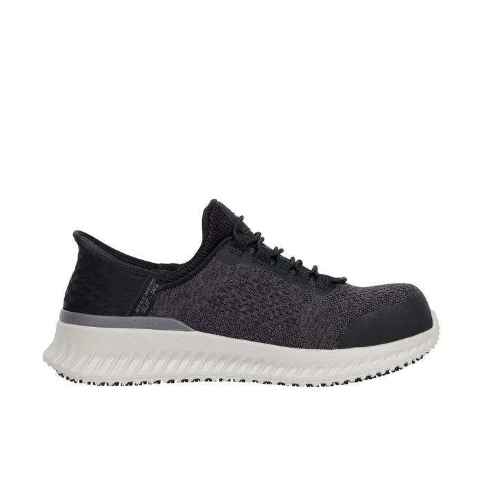 Skechers Men's Slip Ins Tilido - Troxin ESD Comp Toe Work Shoe Work Shoes Skechers Black/Gray 10 M