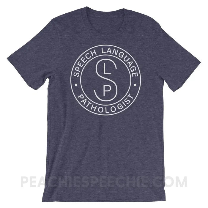 SLP Emblem Premium Soft Tee - Heather Midnight Navy / XS - T-Shirts & Tops peachiespeechie.com